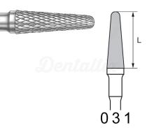 Fresa Cónica Redondeada H79EF de Tungsteno para PM