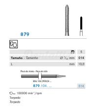 Fresa 879 de Diamante para PM con Forma de Torpedo (5 uds)
