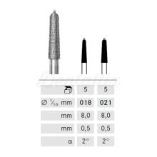 Fresa 6856P diamante p / smusso corone FG (5u)