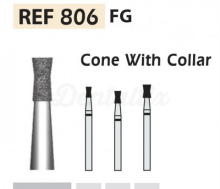 Fraise diamantée 806 FG en forme de cône inversé (5 pièces)