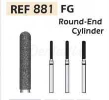 Fraise diamantée 881 FG cylindrique ronde BADER (5 pcs.)