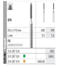 Fresa 876 de Diamante FG Torpedo Corto Delgada (6 uds)