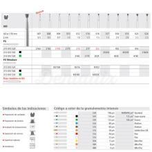Fraise diamantée FG 805 cône inversé (6 pièces)