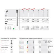 Fresa 813 de Diamante FG Cone Duplo (6 un.)