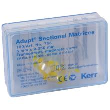 Adapt : Matrices sectionnelles transparentes pour les dents postérieures (100 unités)