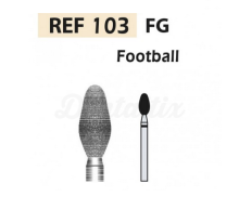 Fresa diamantata FG 103 a forma di pallone da rugby (5 unità)