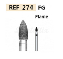 Fresa diamantata FG 274 a forma di fiamma (5 unità)