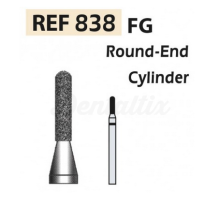 Fraise diamantée 838 FG cylindrique ronde (5 unités)