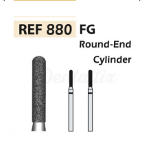 Fraise diamantée 880 FG cylindrique ronde (5 unités)