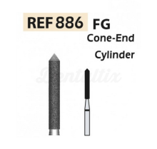 Fraise diamantée 886 FG cylindrique pointue (5 pcs)