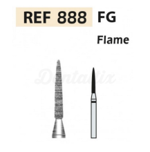Fresa diamantata FG a forma di fiamma 888 (5 unità)