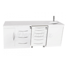 Ensemble de meubles quadruple avec Push On et lavabo encastré