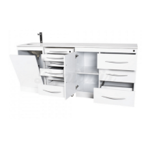 Ensemble de meubles quadruple avec Push On et lavabo encastré