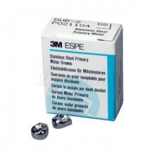 Couronnes pédiatriques provisoires en acier inoxydable (5 pcs)