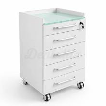 Carrello per Clinica Dentale con Piano in Vetro: 4 Cassetti