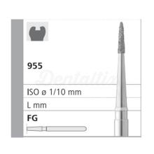 Fresa 955 de Diamante CA Cone Biselado Gargalo Longo (6 un.)
