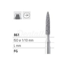 Fresa 861 de Diamante FG Chama Fina Cilíndrica (6 un.)