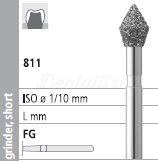 Fraise diamantée 811 FG ballon de rugby (6 pcs)