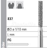 Fresa 837 de Diamante FG Cilíndrica Larga Cabeza Plana