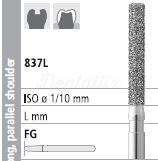 837L FG Cylindrical X-Long Flat Head Diamond Bur (6 pcs)