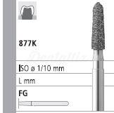 Fraise diamantée 877K FG torpille court conique (6 pièces)