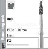 Fresa 889 de Diamante para FG Chama Gargalo Longo (6 un.)