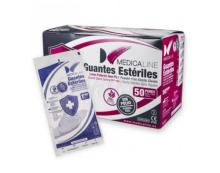 Guantes Estériles de Látex sin polvo (50 Uds)