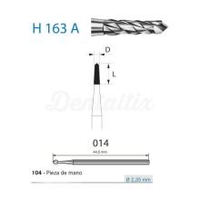 H 163 A: Fresa conica in tungsteno per chirurgia maxillo-facciale (1 pz.)