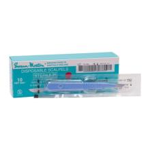 Bistouri stérile jetable : Lame avec manche pour la chirurgie orale (10 unités)