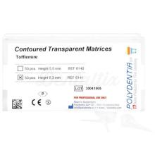 Matrices transparentes en polyester Tofflemire (50 unités)