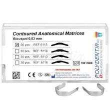 Matrici Anatomiche in Acciaio Inox per Premolari e Molari (30 pz)