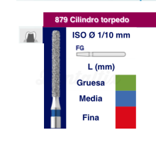 Fresa diamantata FG a forma di siluro MEDICALINE 879 (5 unità)