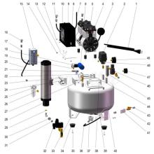 Filtro de entrada de ar para compressores de pistão seco