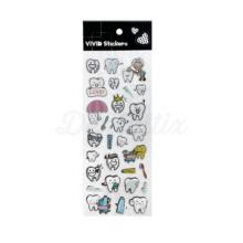Autocollants à motifs dentaires (24 pcs)