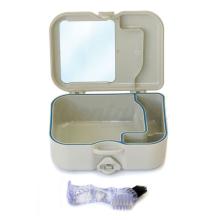Denture Case with Mirror and Brush