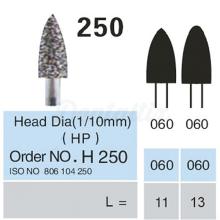 Fresa 250 de Diamante PM em Forma de Chama (5 un.)