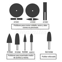 Pulidores Dentales para Acabados y Pulidos Suaves (10 uds)