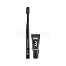 Kit Black is White: Escova de dentes e pasta de dentes