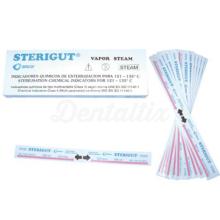 Sterigut: Tiras para control de esterilización por vapor (500 uds)