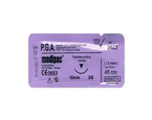 Sutures PGA 3/8 12mm 6/0 45 cm