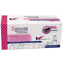 Sutura Monofilamento di Poliamide Nera (12 pz)