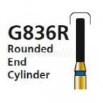 Fraise diamantée G836R pour FG cylindrique bord biseauté (5 pcs)