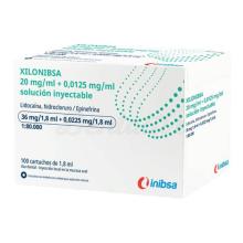 Xilonibsa: Anestesia Local en Base a Lidocaína al 2% (100 Cartuchos de 1.8 ml)